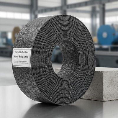 ISO9001 Πιστοποιημένο υφασμένο υλικό επένδυσης φρένων πλάτος 100 mm ανθεκτικό υλικό τριβής κατάλληλο για εφαρμογές φρένων βαρέων οχημάτων
